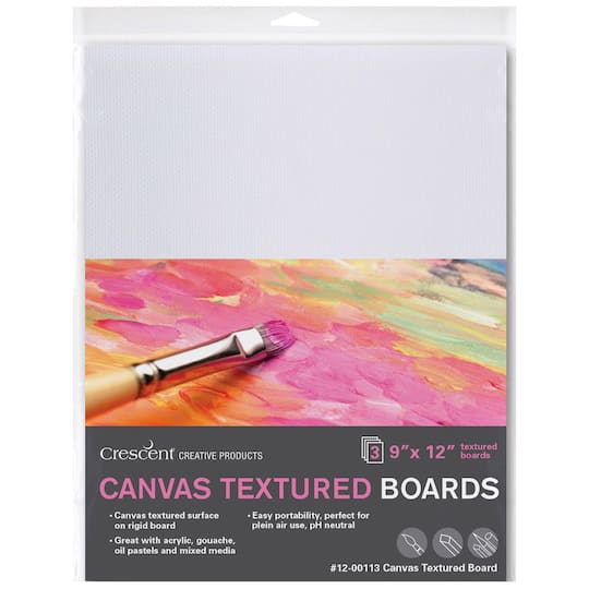 Crescent&#xAE; 3 Pack Canvas Textured Boards